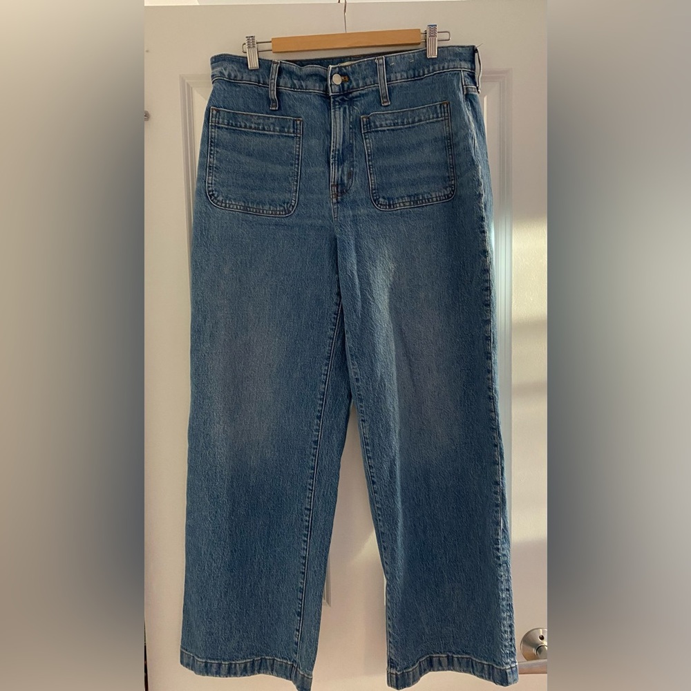 Madewell Women's perfect vintage Wide Leg Patch Pocket Jeans sz 31/12